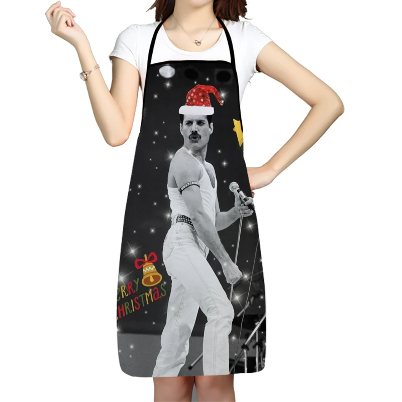 Kitchen Apron Freddie Mercury Sleeveless Oxford Fabric Aprons For Men Women Home Cleaning Tools Creative Gifts 0506