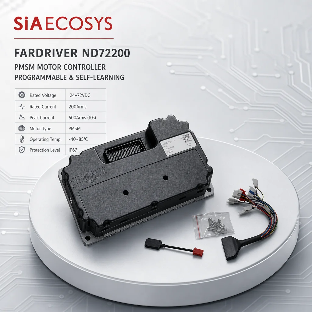 FarDriver ND72200 Programmable Controller 72V 200A 2000W with Bluetooth for 1500W-2000W E-Motorcycle/E-Scooter