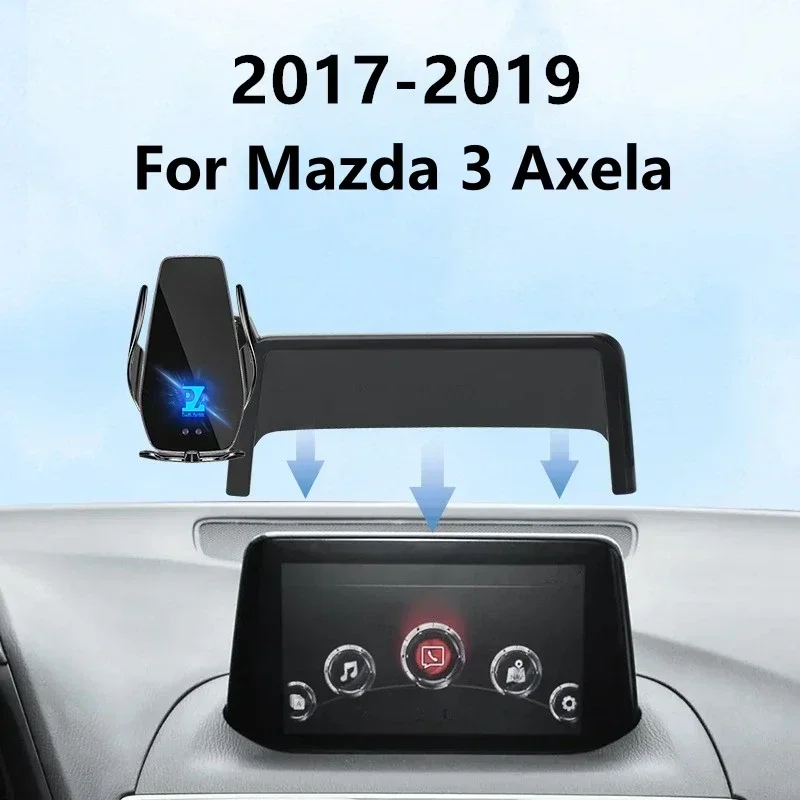 

2017-2019 For Mazda 3 Axela Mazda3 Car Screen Phone Holder Wireless Charger Navigation Modification Interior 7 Inch Size