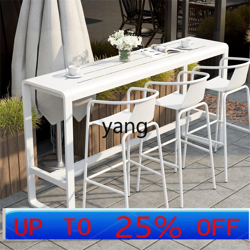 

LMM modern leisure courtyard balcony window long narrow table waterproof and sunscreen