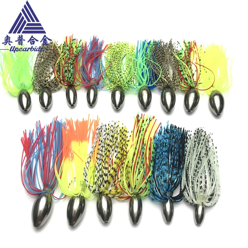 10g 14g 97% tungsten Fishing Jig Lure Spinner Bait with Rubber Skirts Buzz Bait For Bass Pike Wobbler