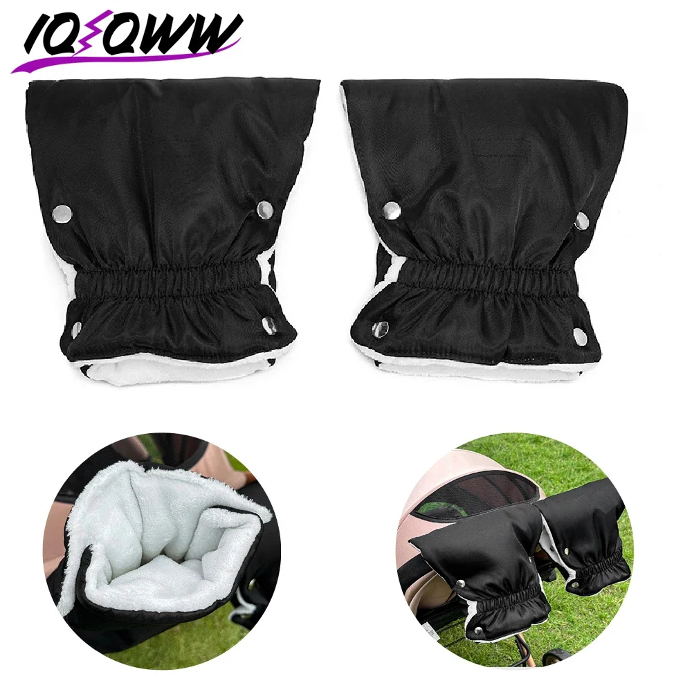 1Pair Universal Winter Warm Stroller Gloves Windproof Newborn Baby Push Chair Glove Baby Stroller Accessories Handlebar gloves