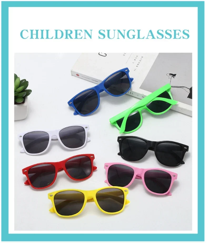 Gafas de sol Anti-uv para niño y niña, lentes de sol de marca de moda, color negro, sombreado, 2023