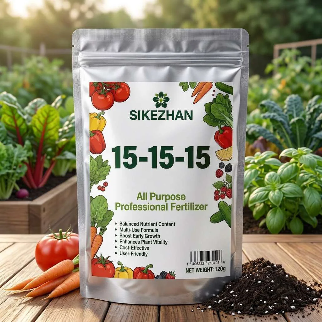 SIKEZHAN 15-15-15 All Purpose Professional Fertilizer 1000g Balanced NPK Plant Food for Vegetables Fruits Flowers Potted Garden