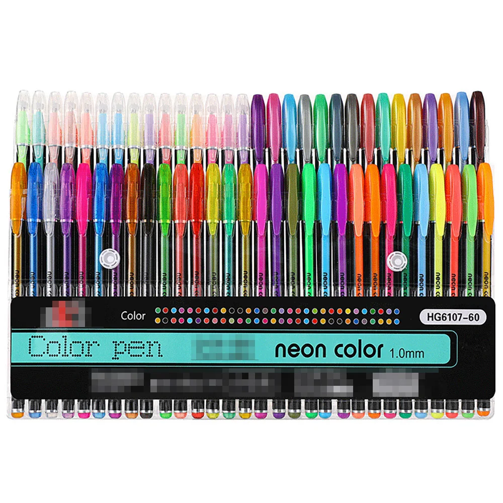 12/24 قطعة ألوان لامعة معدنية جل أقلام للمدرسة مكتب الكبار تلوين كتاب المجلات رسم الفن علامات تعزيز القلم