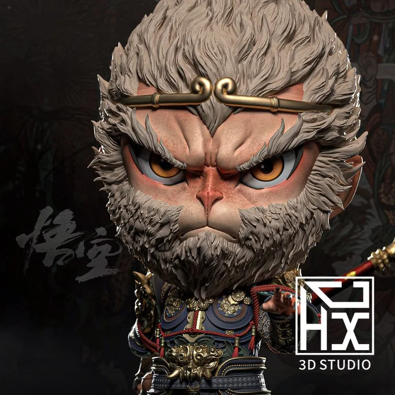 [white mold not colored] q version of black myth wukong 3d printed figure light-cured ultra-high precision vehicle