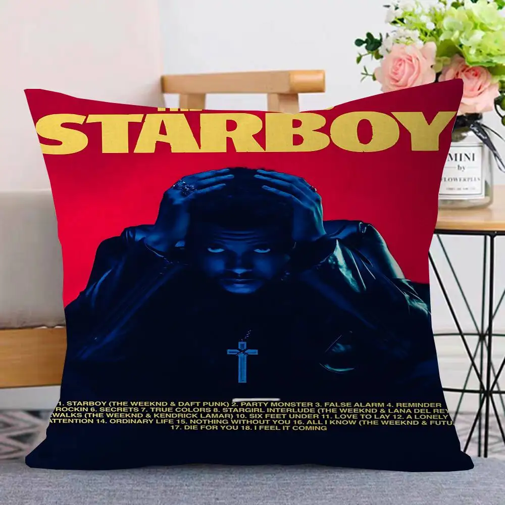 Singer T-The weeknd Cushion Cover Polyester Sofa Cushions Decorative Throw Pillows Home Decoration Pillowcover