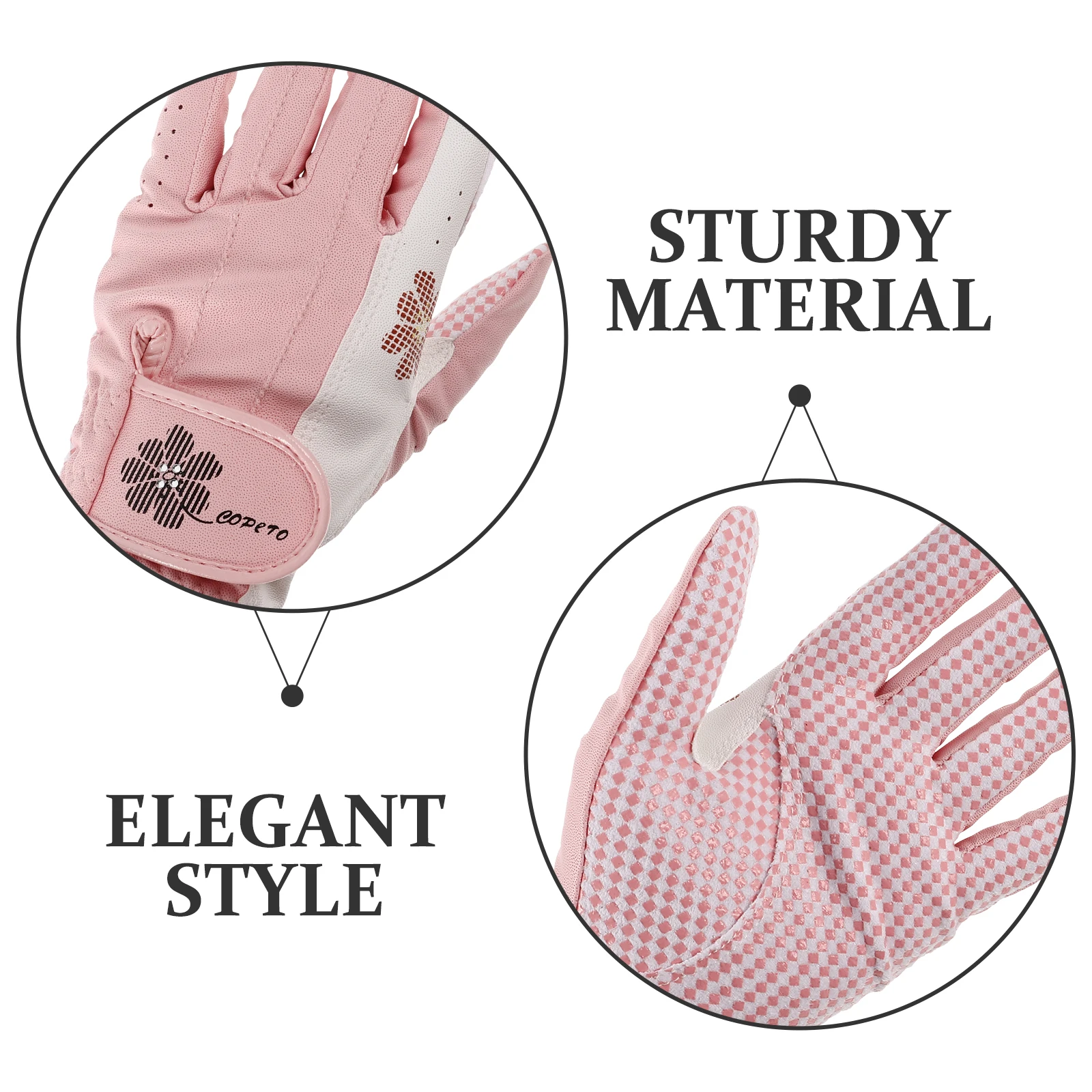 1 paio di guanti da golf da donna traspiranti antiscivolo resistenti all'usura entrambe le mani comodi guanti da golf uso sportivo guanto da pioggia da golf