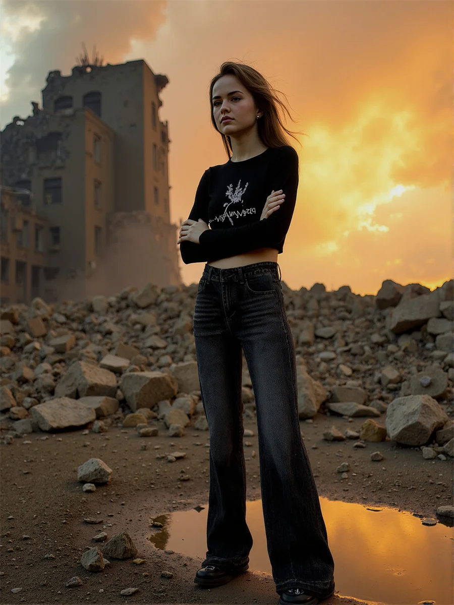 여성용 플레어 디스트레스드 진 팬츠 데님 여성 의류 카고 스트레이트 캐주얼 하이웨이스트 슬림 찢어진 루즈 레트로 지퍼