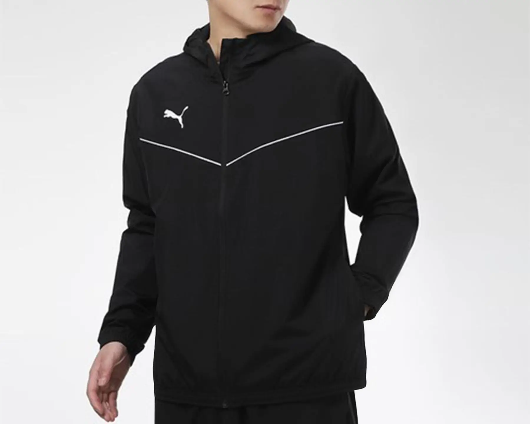 Puma-Veste tous temps pour homme, sweats à capuche Rashguard, chemises d'entraînement, vêtements de sport, fitness, course à pied, équipe originale