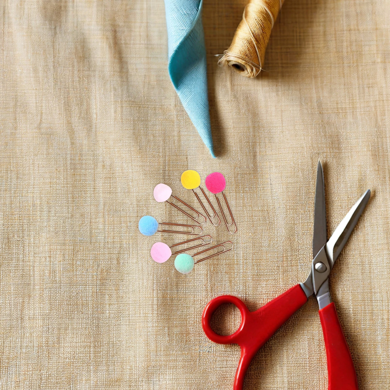 30Pcs Color Paper Clips Ball Design Bookmark Clips Strong Clipping Force Note Photo Markers Ball Bookmark Clip