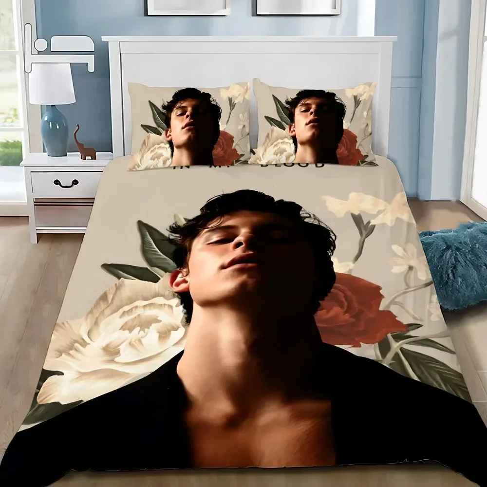 Duvet Cover Pillowcase Bedding Set Adult Boy S-Shawn M-Mendes Girl Bedroom Decoration Children Gift Single Double Large Size