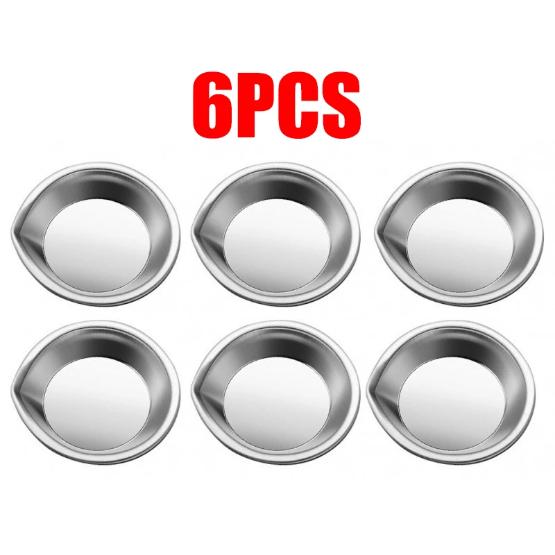 6/12PCS Gietmondpalet Kleine Ronde Roestvrijstalen Verfbak Geschikt voor Kunstenaar Creëren DIY Tekening Gadget Briefpapier ZYF