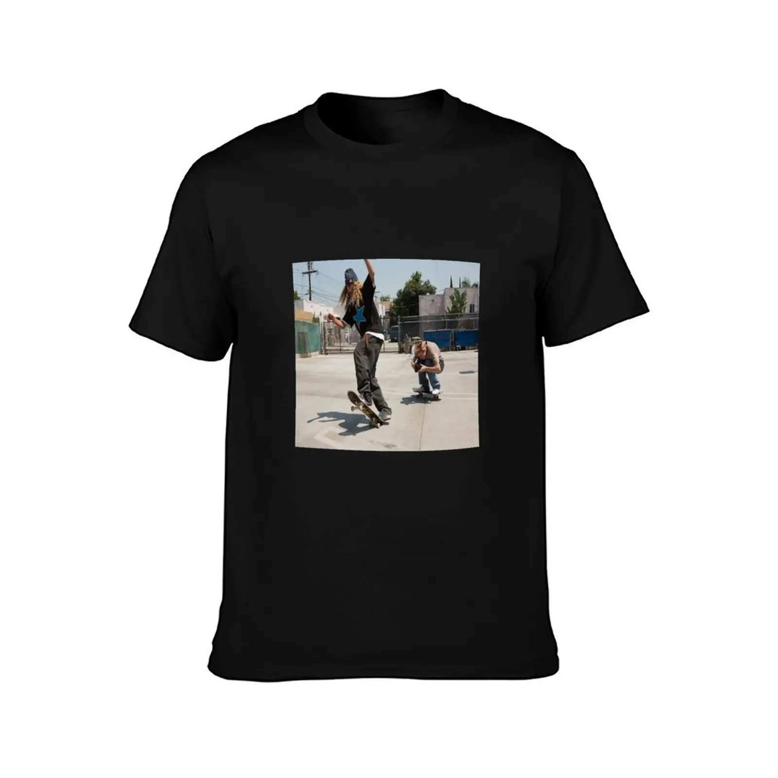SkateBoard Photo - Mid90s T-Shirt, Summer Casual Cotton Tee, Oversized Streetwear Tops, Vintage Graphic Print, Unisex Men Women