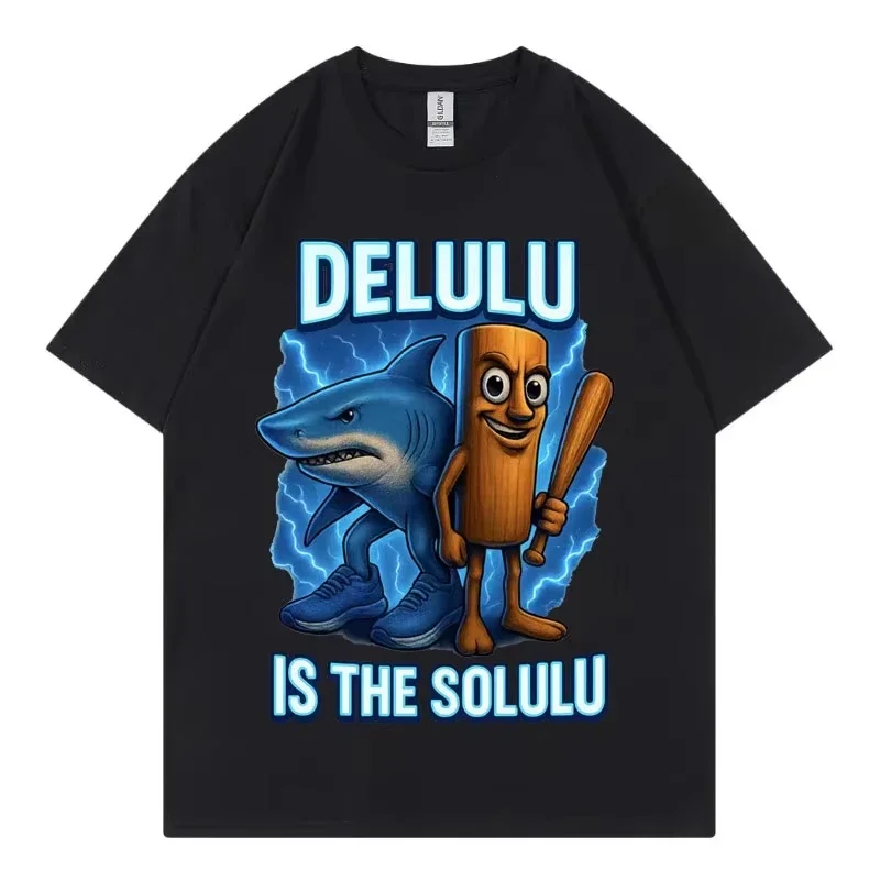 Camisetas divertidas con estampado de tiburón Tung Tung Tung Sahur y Tralalero Tralala, camiseta italiana Brainrot Meme