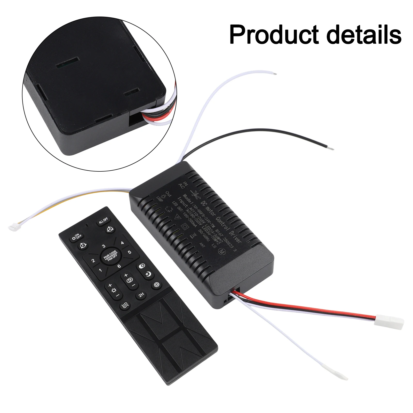 Fan Speed Control Ceiling Fan Remote Home Lighting Compatible With Hongyun Fan Convenient Reset Output Voltage 24V