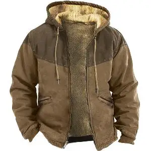 Homens manga comprida Sun Logo impressão casaco quente, Parkas de inverno, roupa grossa, streetwear, ArmyGreen