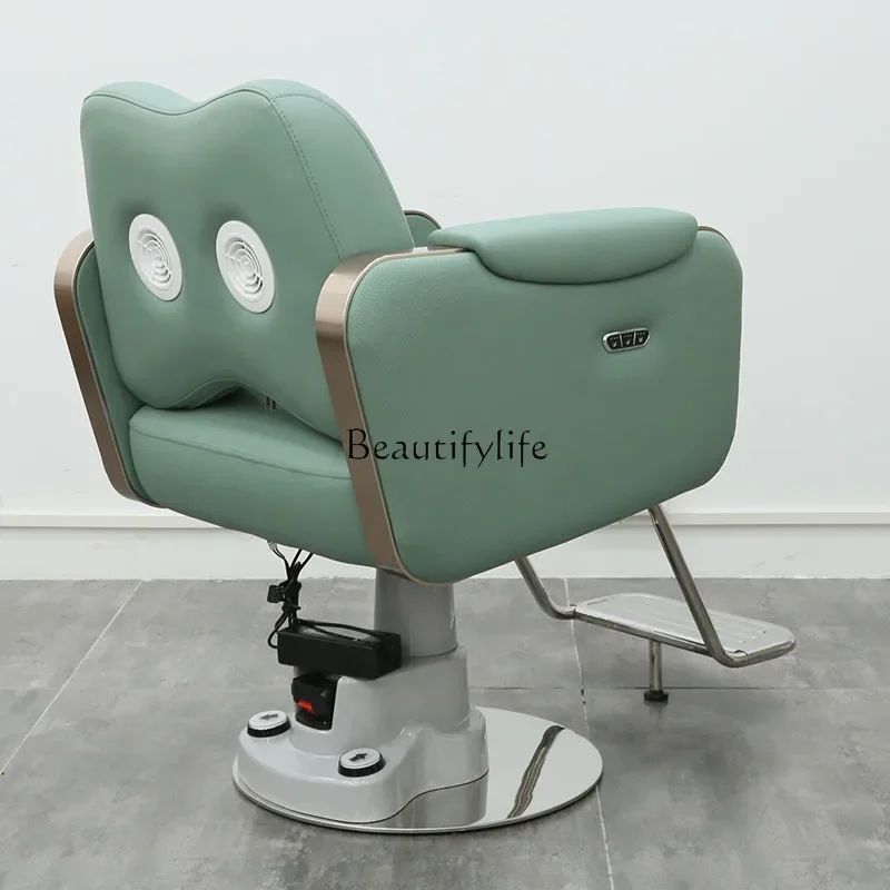

yj5 Wireless electric lift hairdressing chair Back massage with ventilated hairdressing chair