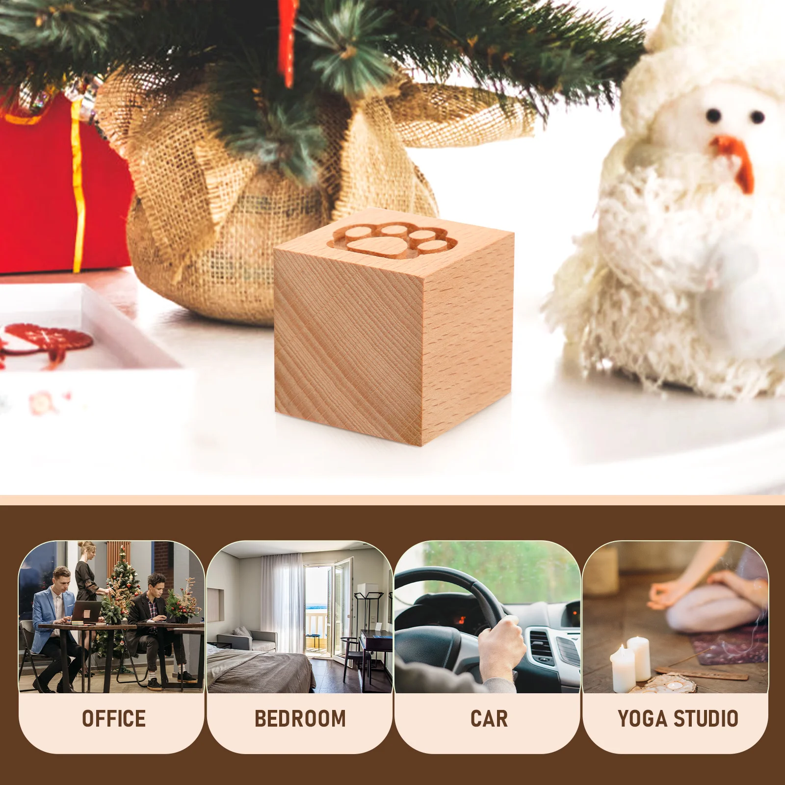 

Wood Essential Oil Diffuser Perfect Size Design Aromatherapy for Home Office Car Fragrance Wooden Diffuser Decor