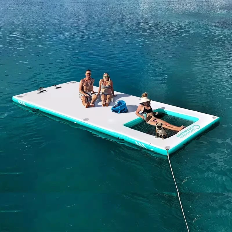 Customized inflatable water floating platform, yacht going to sea, entertainment swimming pool, leisure floating drainage, float