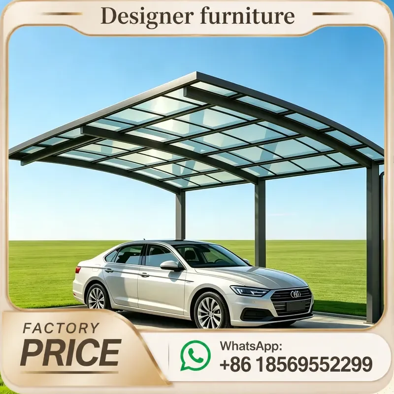 Hot Sale Cantilever Aluminium Carport, Waterproof UV Resistant Heavy Duty Shelter, Outdoor Villa Driveway Parking Pergola