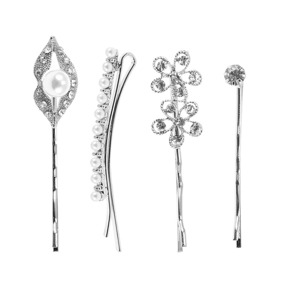 

Rhinestone Hair Clip Set Diamond Silver Women Beach Clips Bridal Hairpins Small Fresh Hair Tools Elegant Decorative Accessories
