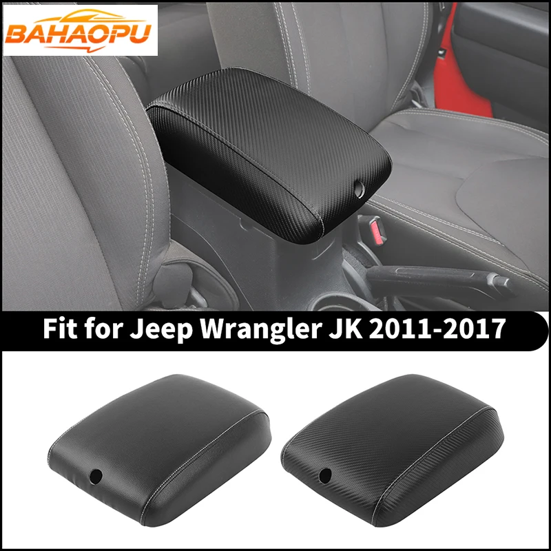 

BAHAOPU кожаный автомобильный подлокотник, защитный чехол, подушка для подлокотника, подходит для Jeep Wrangler JK 2011-2017, аксессуары для салона автомобиля