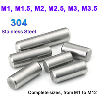 10-100Pc M1 M1.5 M2 M2.5 M3 M3.5 Cylindrical Locating Dowel Pin Stainless Steel Metal Fixing Shaft Lock Pins Round Bar Solid Rod