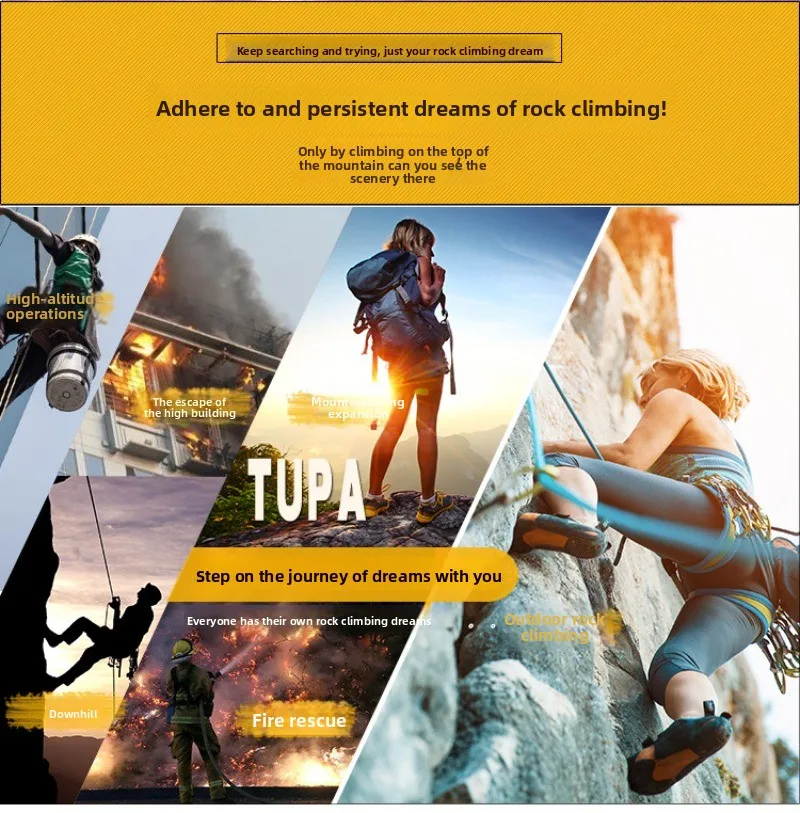 야외 등산 암벽 등반 로프 클램프 핸드 어센더 라펠링 장비 등산용 로프 클램프 동굴 탐험 도구