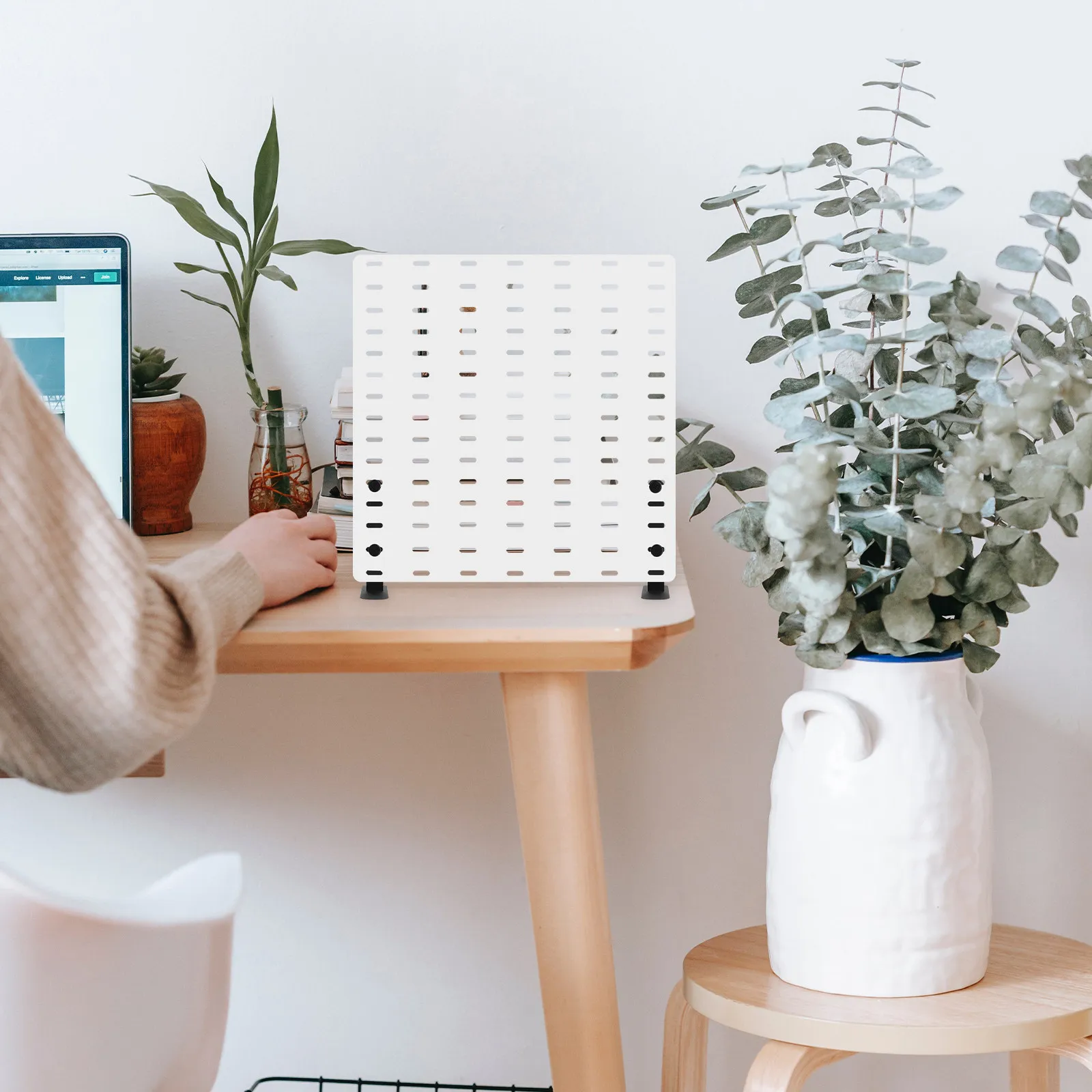 

2pcs Desk Brackets Stainless Steel T Shape Metal Supports Heavy Duty Tabletop Panel Stands Durable Rust Resistant Easy Install