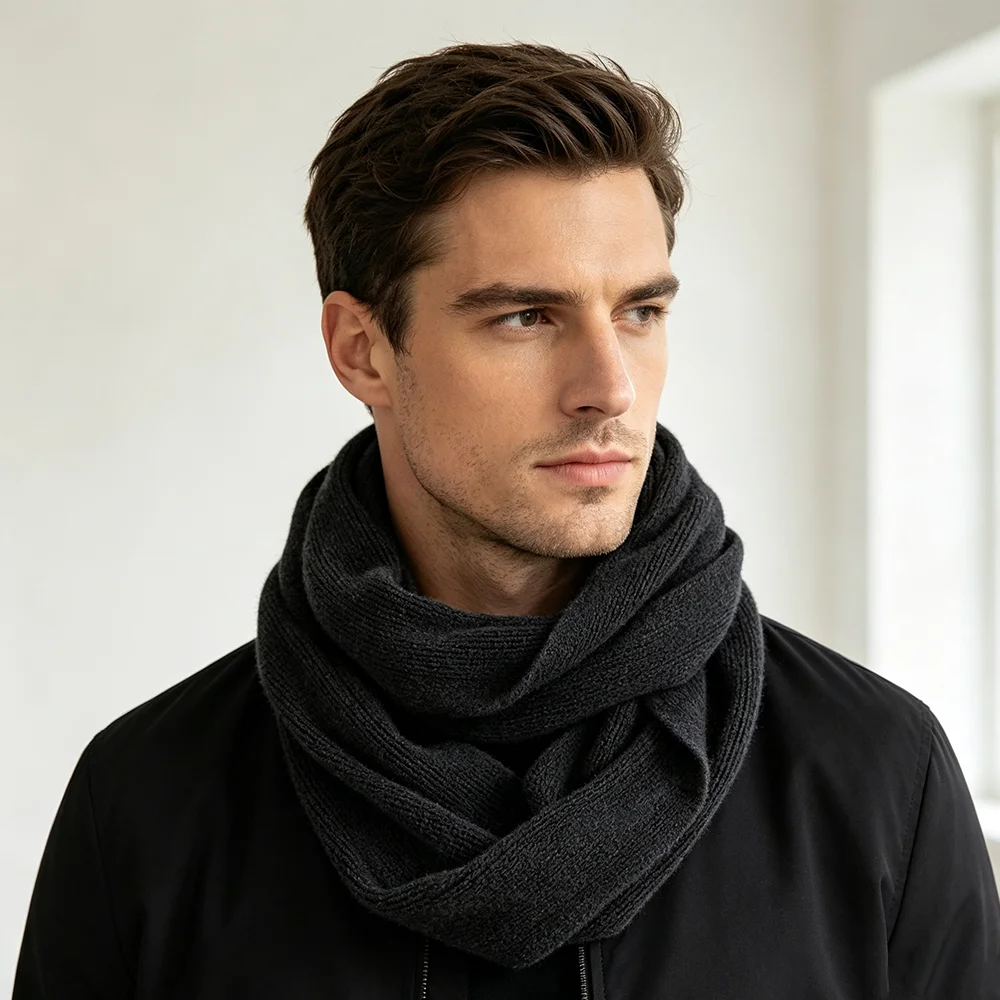 Sciarpa da uomo in maglia a co - Infinity Scarf Knit recensione e prezzo