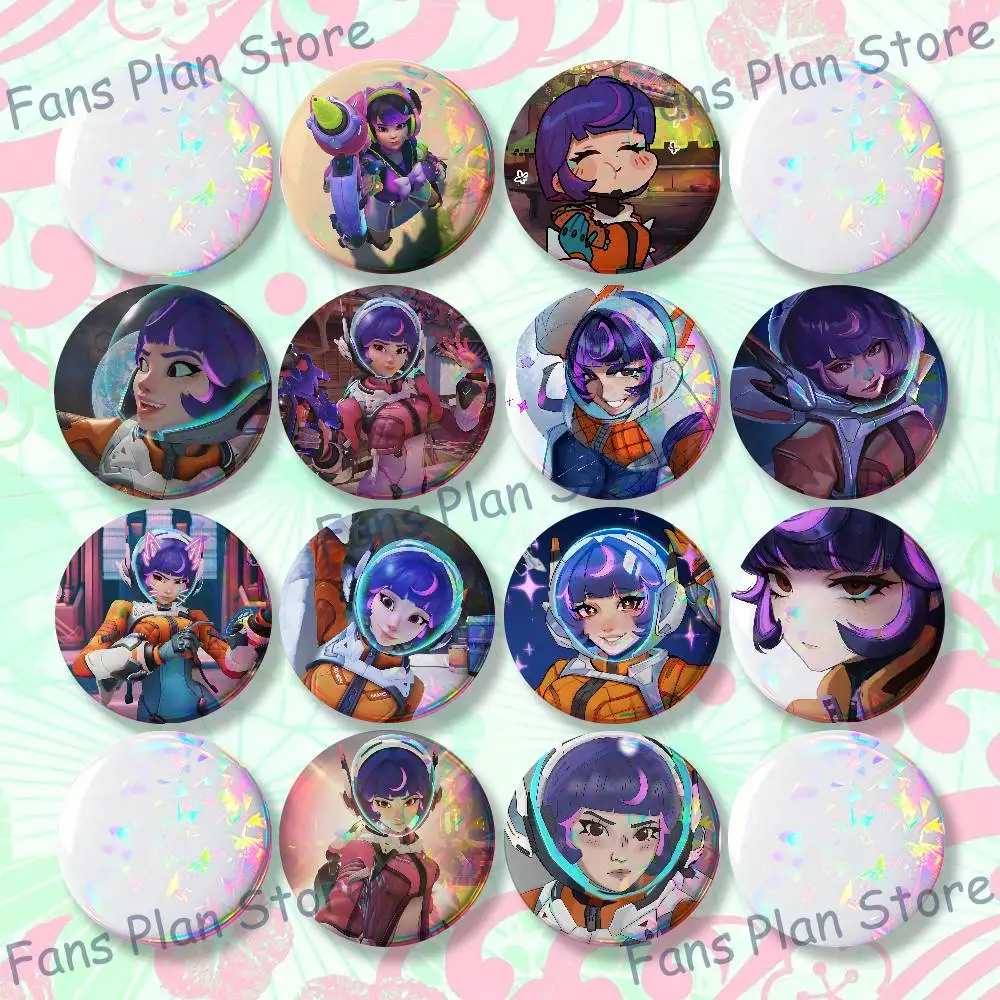 Juno O-Overwatch Badges Creative Tinplate Button Pins Brooch Creative Quotes Badge Clothes Backpack Jewelry Gift