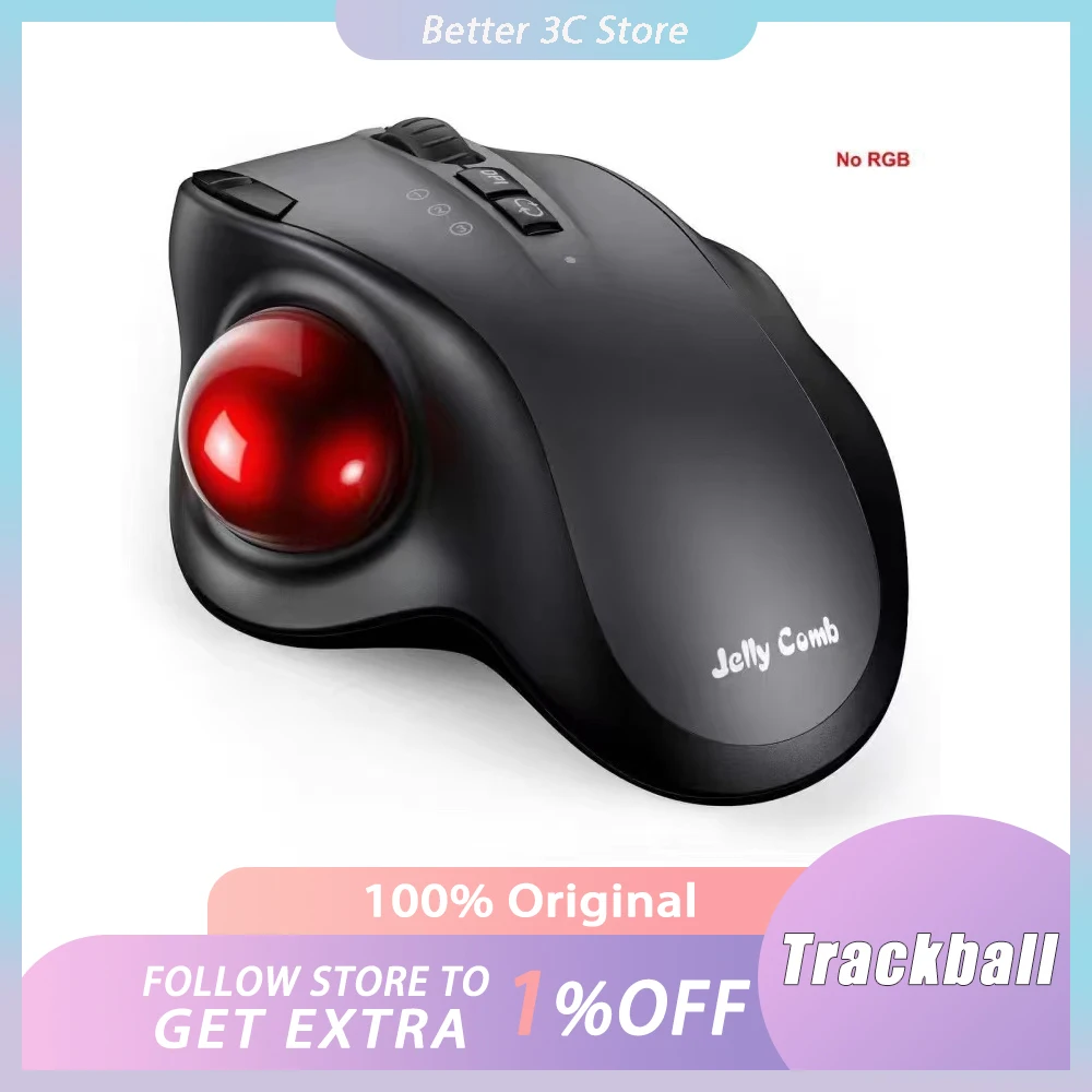 Trackball Mouse Bluetooth Mouse Rechargeable 2.4G Wireless Mice Ergonomic for Computer 1000 1600 2400 DPI Ofiice Customized