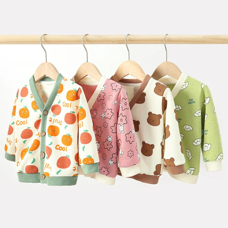 Baby Clothes Casual Cardigan Jacket Autumn Clothes Spring and Autumn Boys and Girls Baby Children\'s Sweater Top