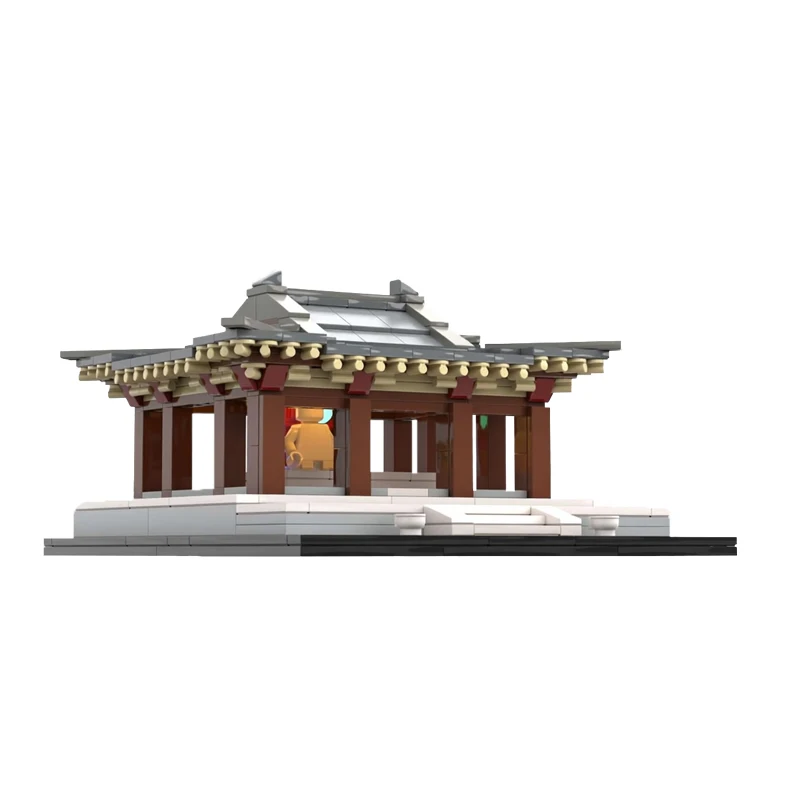 650 PCS Cathedral Great Buddha Hall of NanChan Temple MOC Customize Modular Building Block Technology DIY Boys Toy Birthday Gift