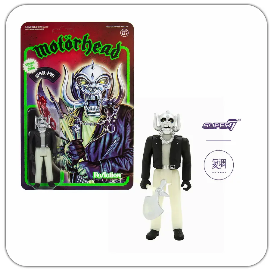 In Stock Super7 Motothead Warpig Glow In Dark ReAction Figure Toy Collection Gift Boy Doll  Birthday