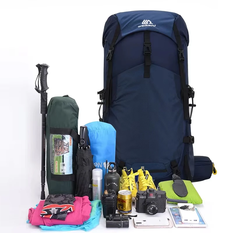 Travel Backpack Outdoor Hiking Camping Climbing Rucksack with Rain Cover Sports Trekking Mountaineering Travelling Hydration Bag