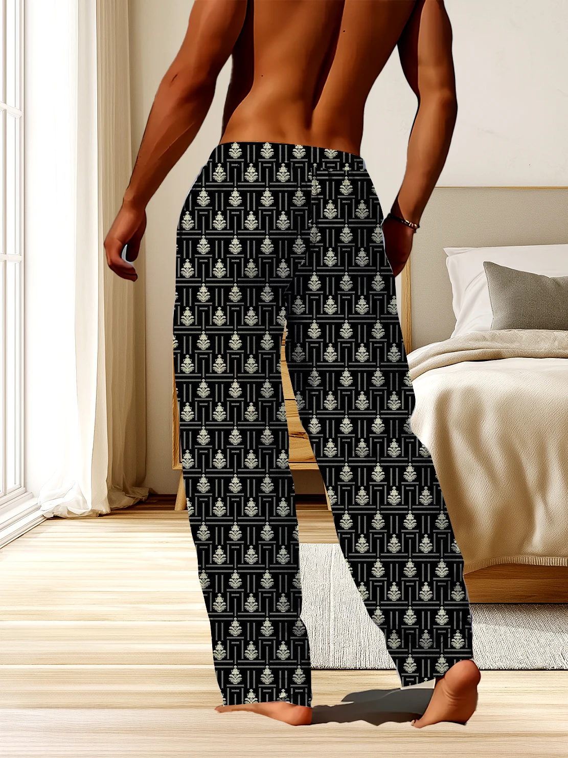 

Men's pants are loose and comfortable with 3D digital printing,the spring autumn street casual pants dry quickly without fading.