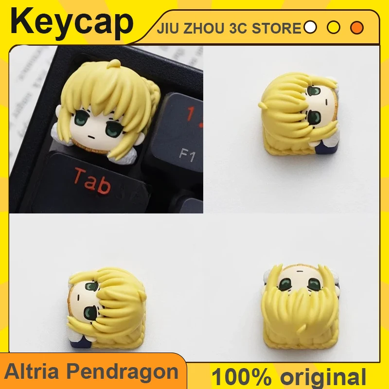 

Колпачки для клавиш Fate/stay night Saber Altria Pendragon, полимерные колпачки для клавиш аниме для механической клавиатуры, колпачки для клавиш для игровой клавиатуры на заказ