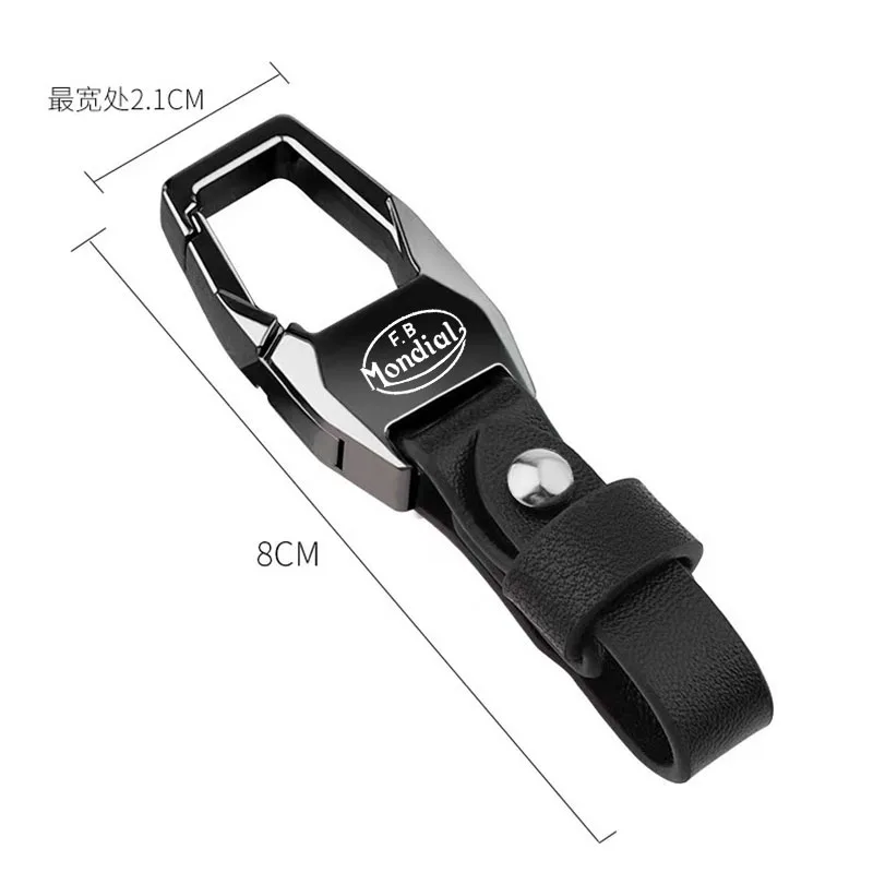For FB Mondial Flat Track 125 HPS 250 1PCS Motorcycle PU Leather Keychain Accessories