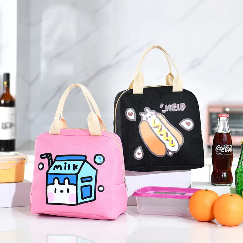 Portable Isolated Thermal Piquenique Food Lunch Bag Box Cartoon Tote Food Fresh Cooler Bags Bolsa para Mulheres Girl Kids Children Gift