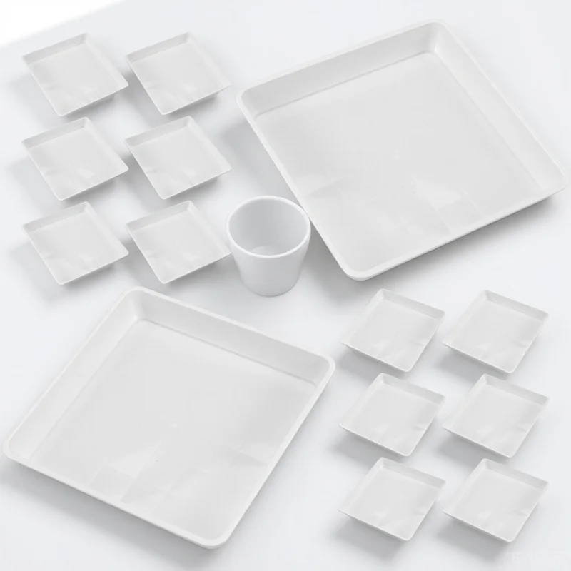 

20Pcs Square Flower Pot Tray Plastic Plant Saucer Thick Drip Plate for Garden Home Decor Humidity Tray for Indoor Plants