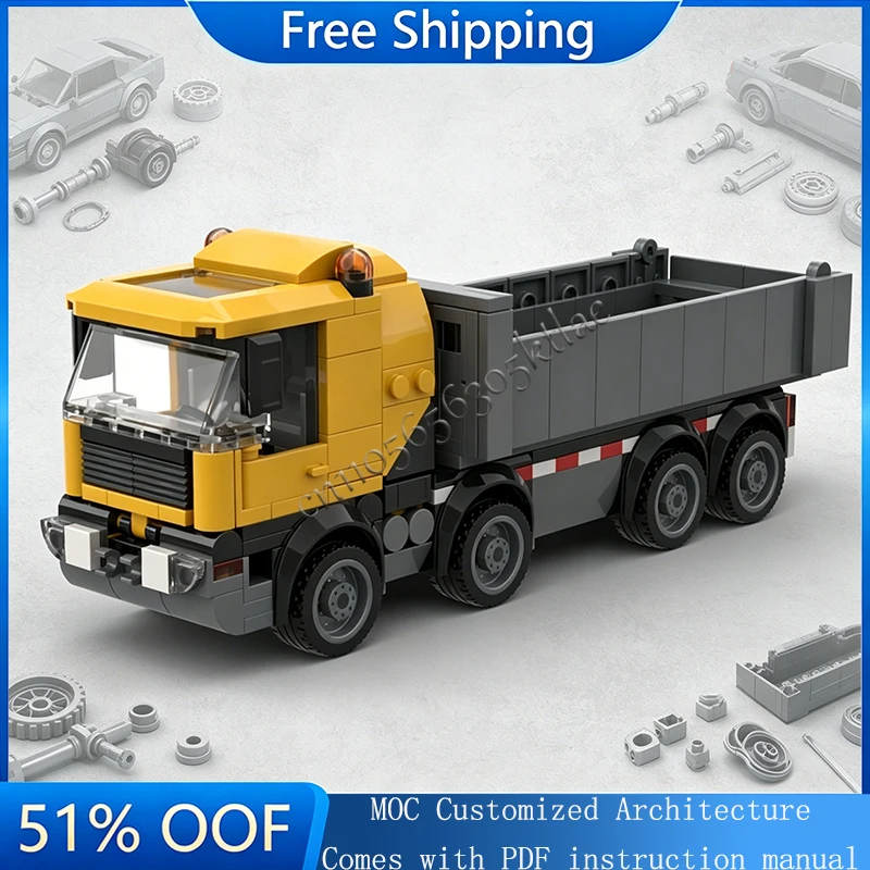 

New 357 PCS MOC City Transportation Heavy Dump Truck Model Custom Puzzle Bricks DIY Creative Assembly For Children Puzzle Gifts