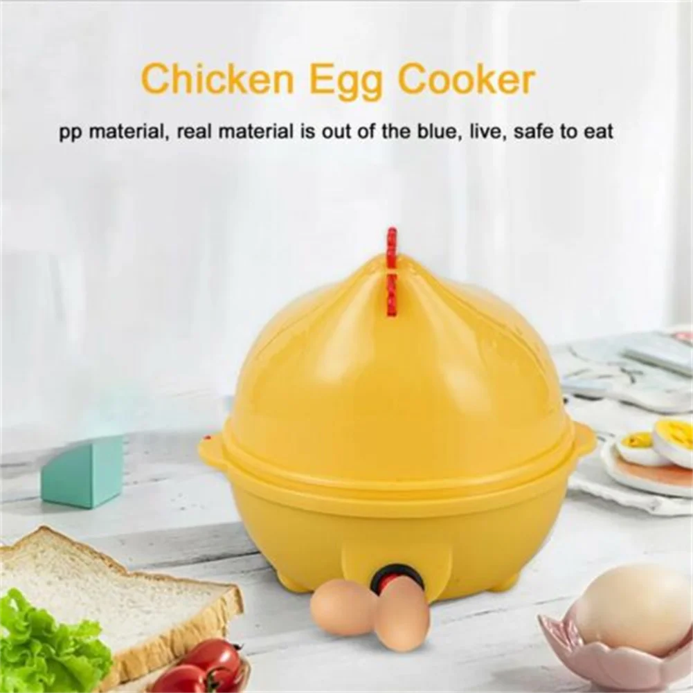 Electric Egg Cooker Boiler 7 Cavities Cute Chicken Shape Non Stick Auto-off Egg Steamer With Indicator Light Wholesale