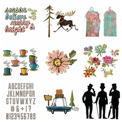 Abstract Elements Cutting Dies Papercut Cafe, Blossom Large Daisy Metal Die Cuts For DIY Scrapbooking Album Card Making Deco