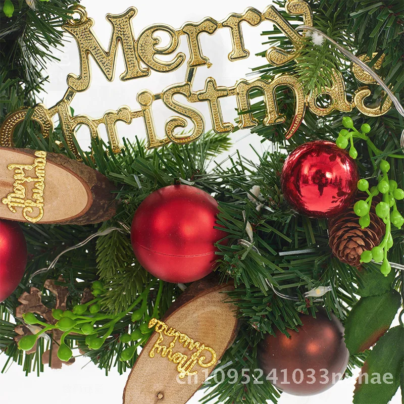 

Handmade Log Style Christmas Garland PE PVC Simulation Decorative Garland 40CM European Style for Christmas Party Atmosphere