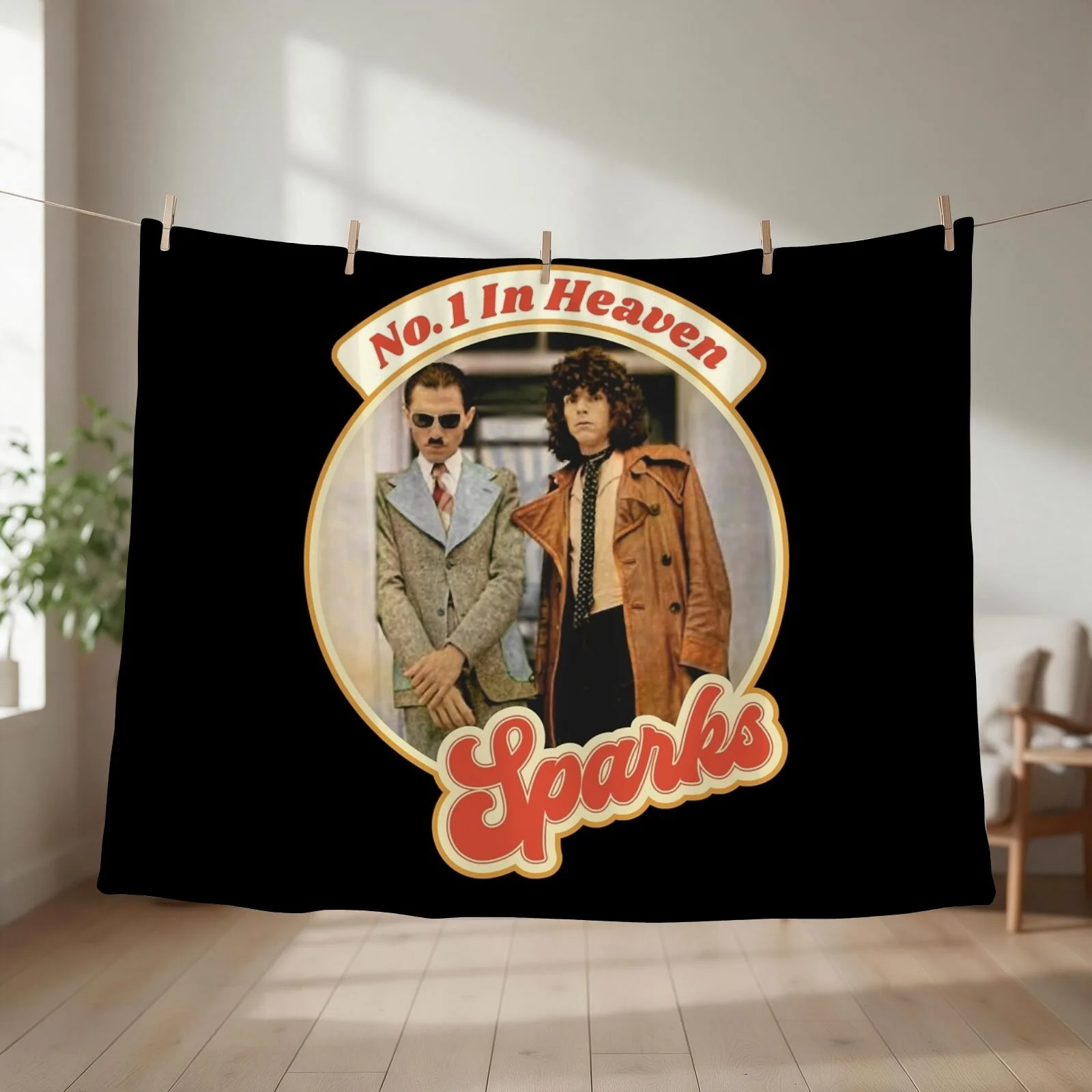 Retro Retro Sparks Band Heaven Tribute Halloween Throw Blanket couch cozy soft plush fuzzy picnic outdoor blanket