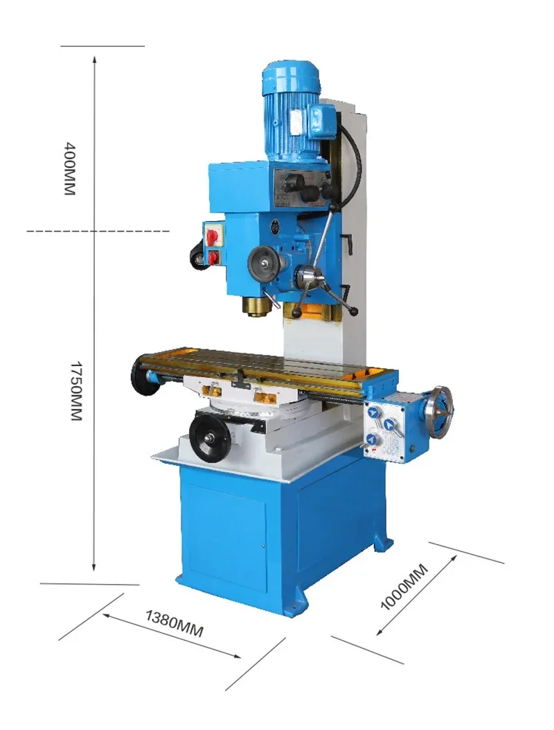 垂直金属フライス盤,小型ドリルおよびフライス加工機,40-1400 rpm, 900x240mm,高品質のzx50c