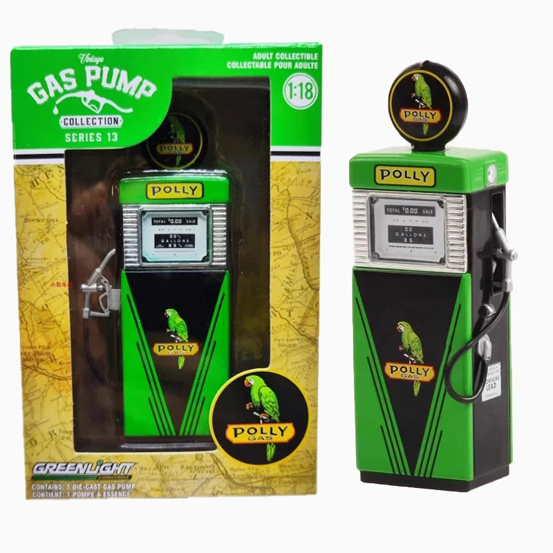 

Greenlinght Diecast 1:18 Scale 1951 Wayne 100-A GAS PUMP Green Vintage Model Classic Collection Display Ornament Gift Souvenir