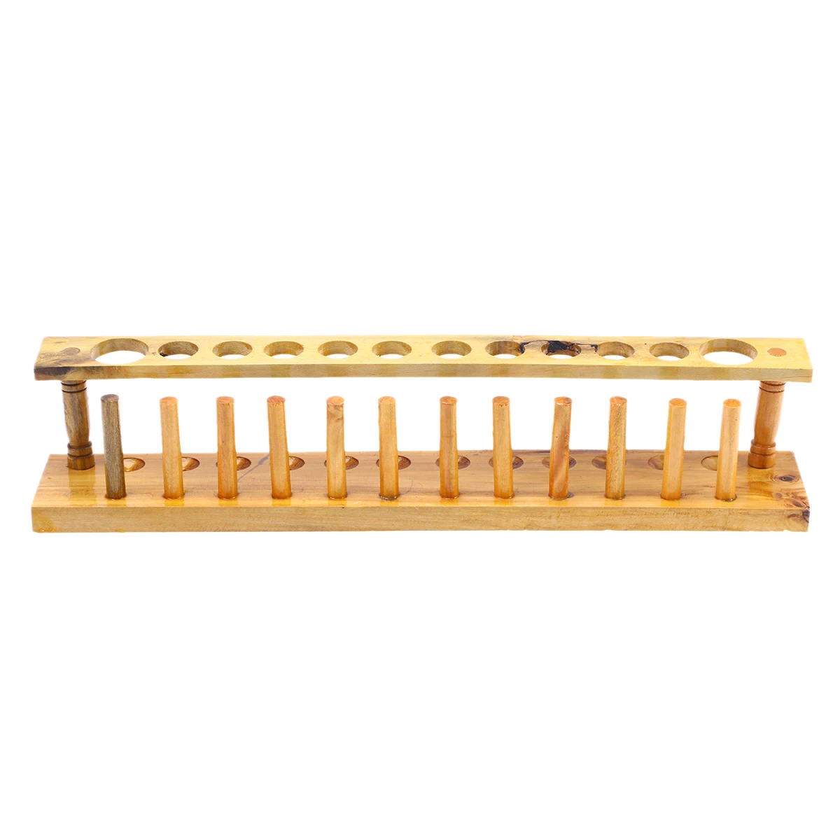 

Wooden Test Tube Rack 12 Holes Reusable Hand Washable High Quality Material Perfect for Laboratory School Supplies